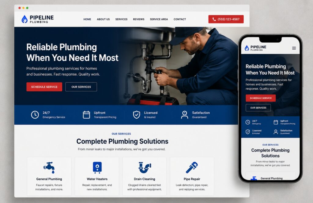 web design for plumbers