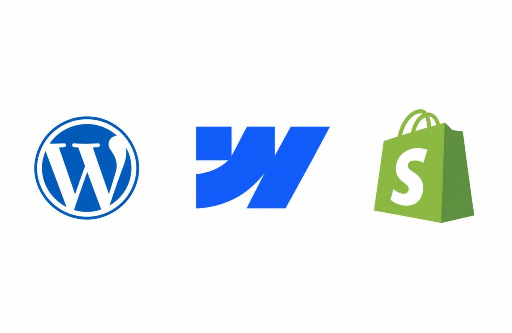 wordpress vs webflow vs shopify