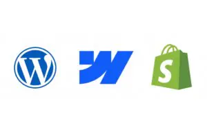 wordpress vs webflow vs shopify